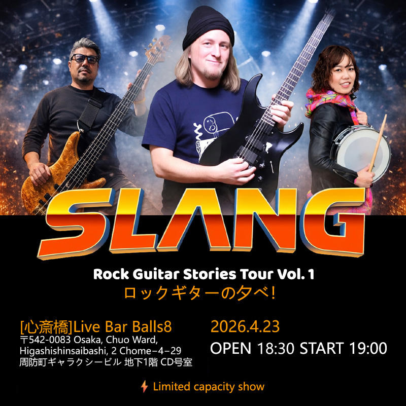 SLANG – Guitar Stories Tour Vol. 1 | Osaka
