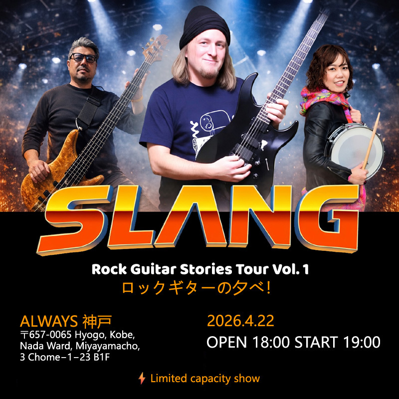 SLANG – Guitar Stories Tour Vol. 1 | Kobe