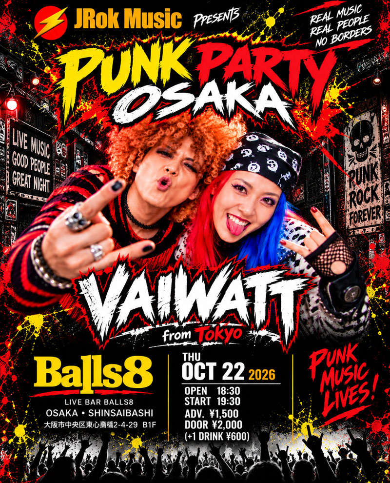 Vaiwatt - Punk Party Osaka - October 22, 2026